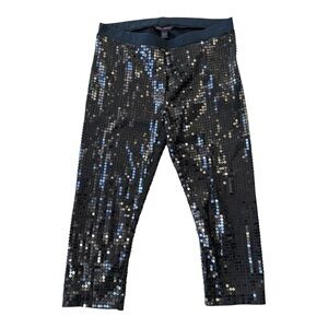 Betsey Johnson Black Sequin Capris